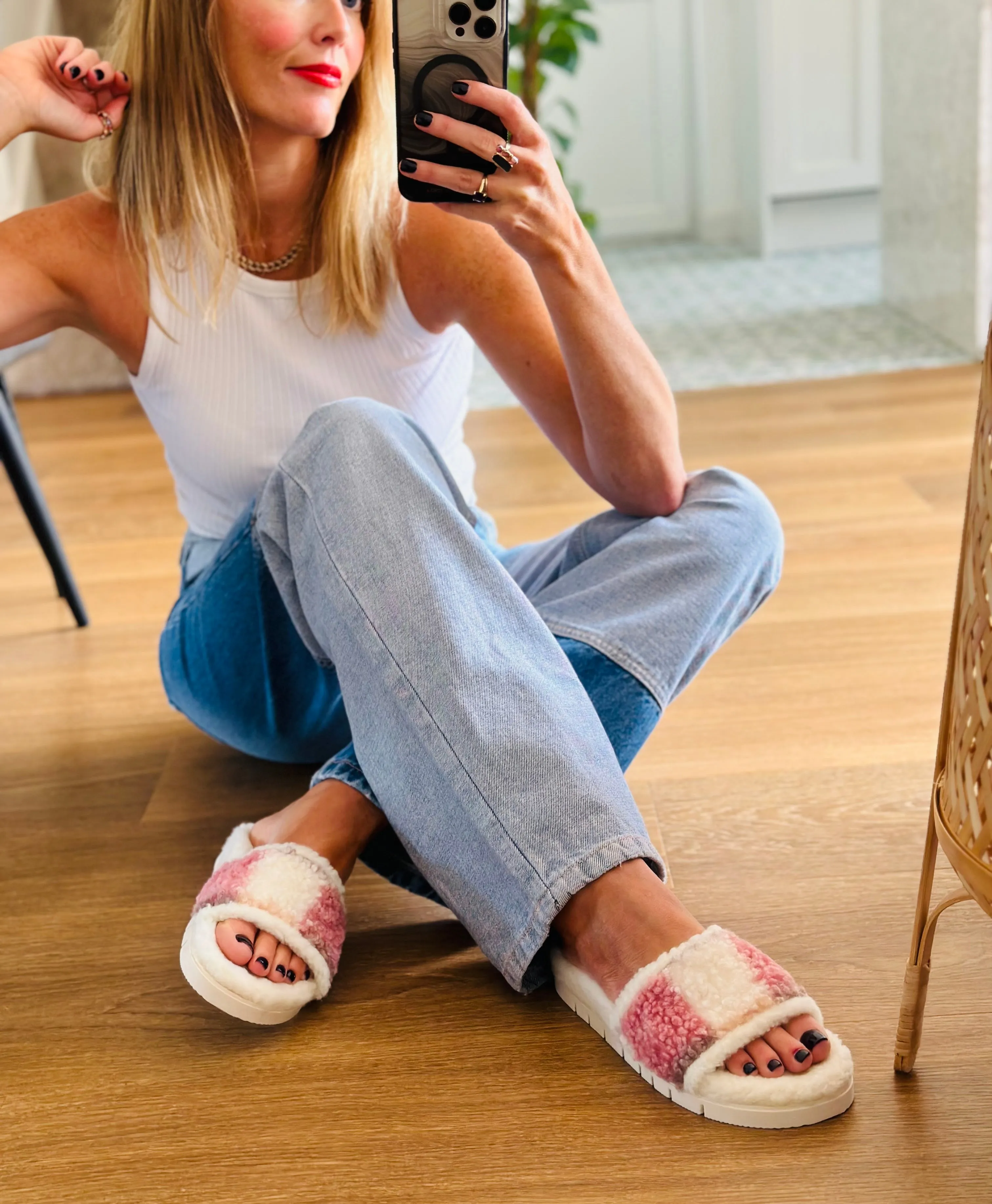 Aberdeen Pink Slide Slipper