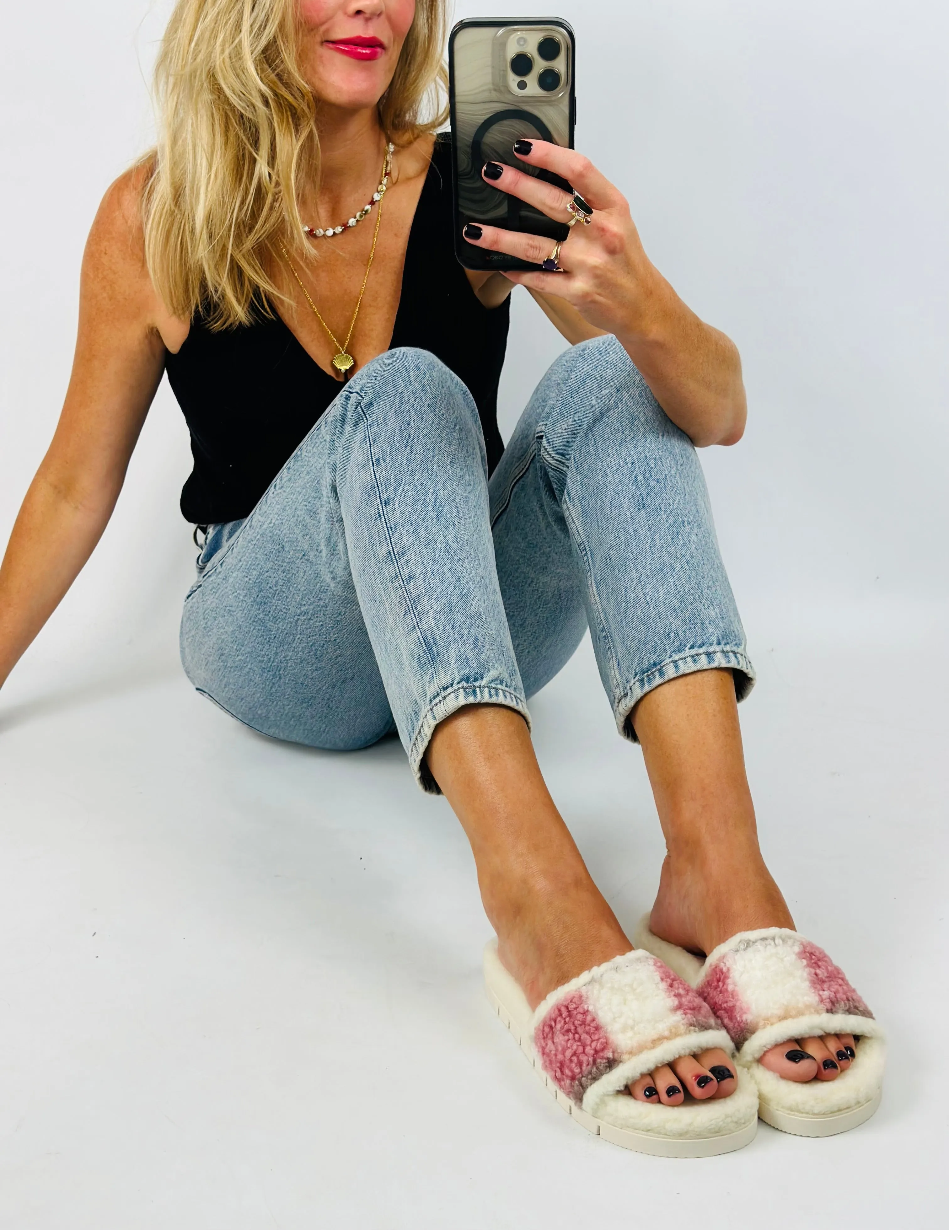 Aberdeen Pink Slide Slipper