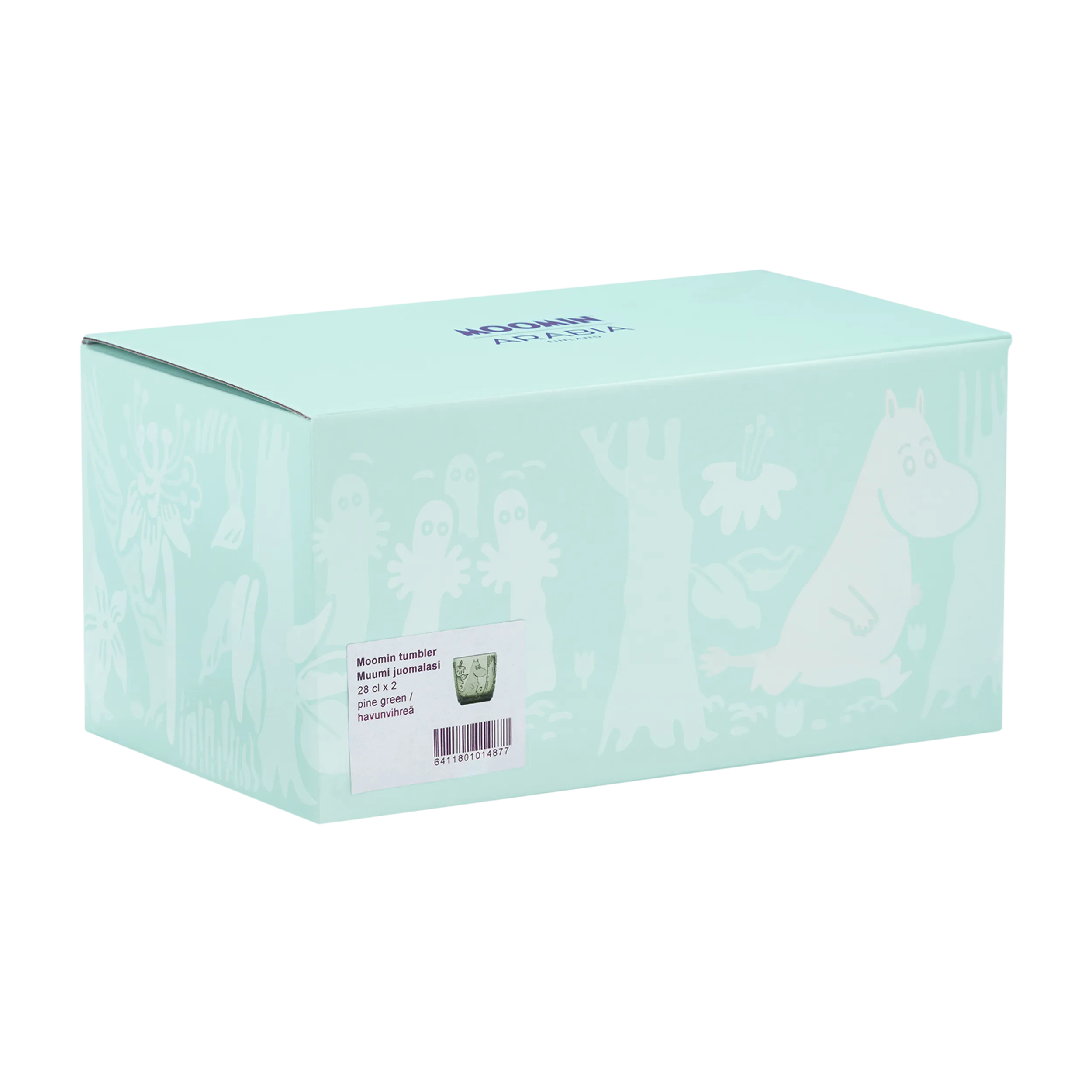 Arabia Moomin Forest Green Glass Tumblers (Set of 2)
