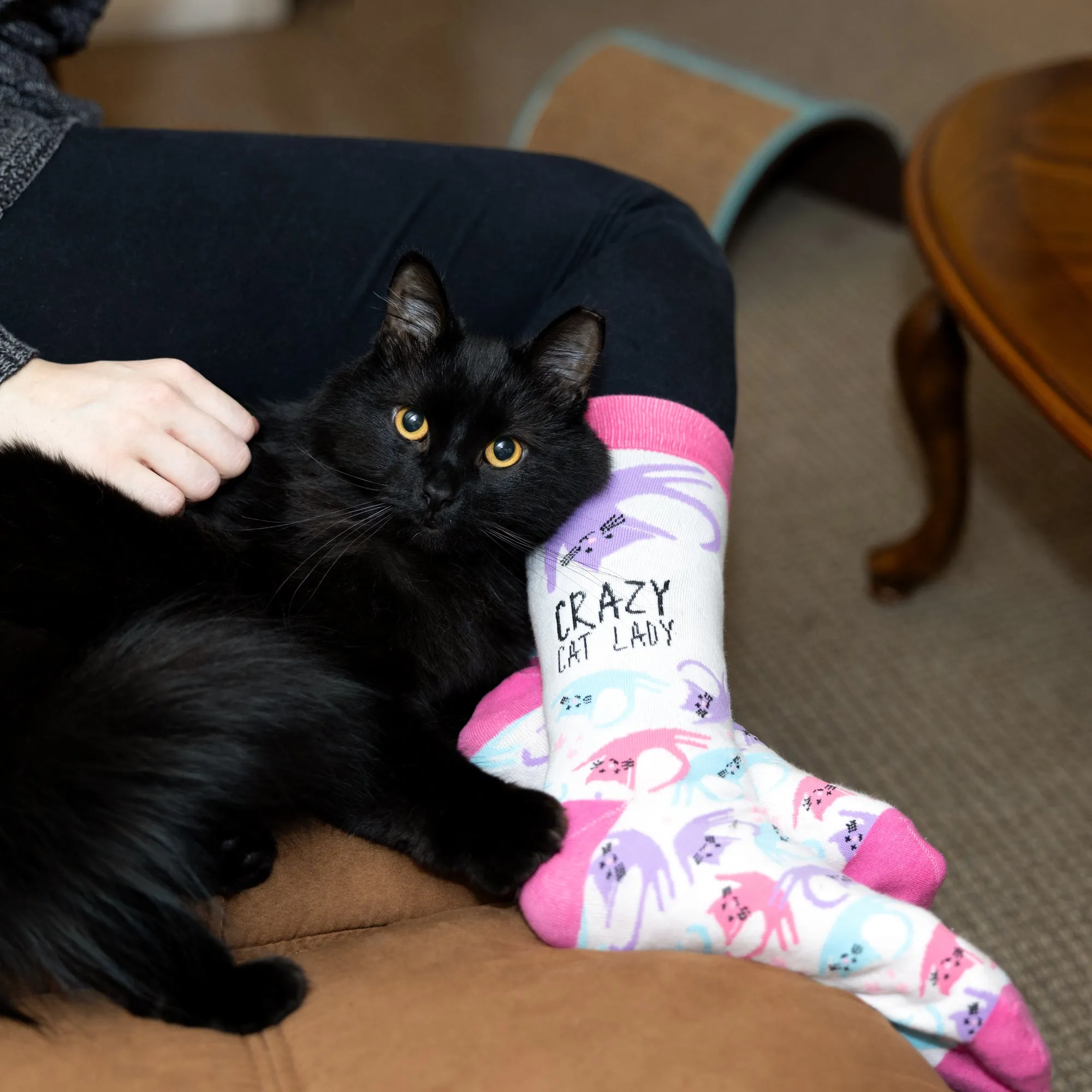 Crazy Cat Lady Unisex Crew Socks Size: