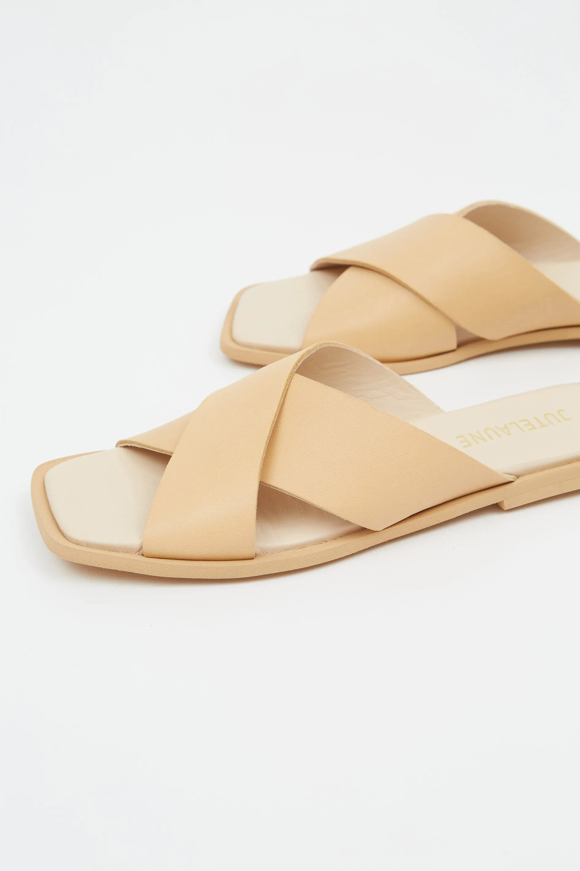 Crossed Sandals Beige