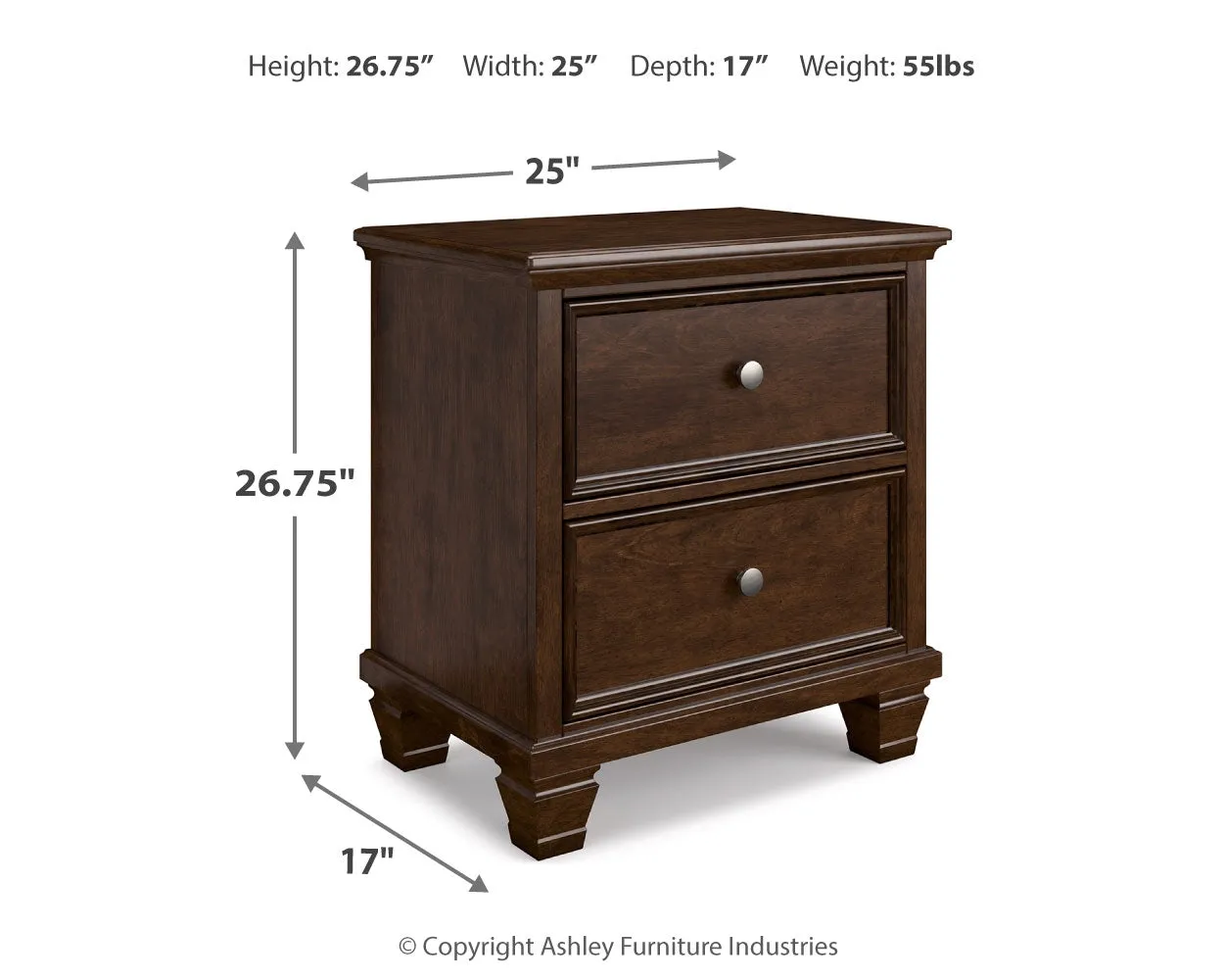 Danabrin King Panel Bed with Mirrored Dresser and 2 Nightstands in Brown
