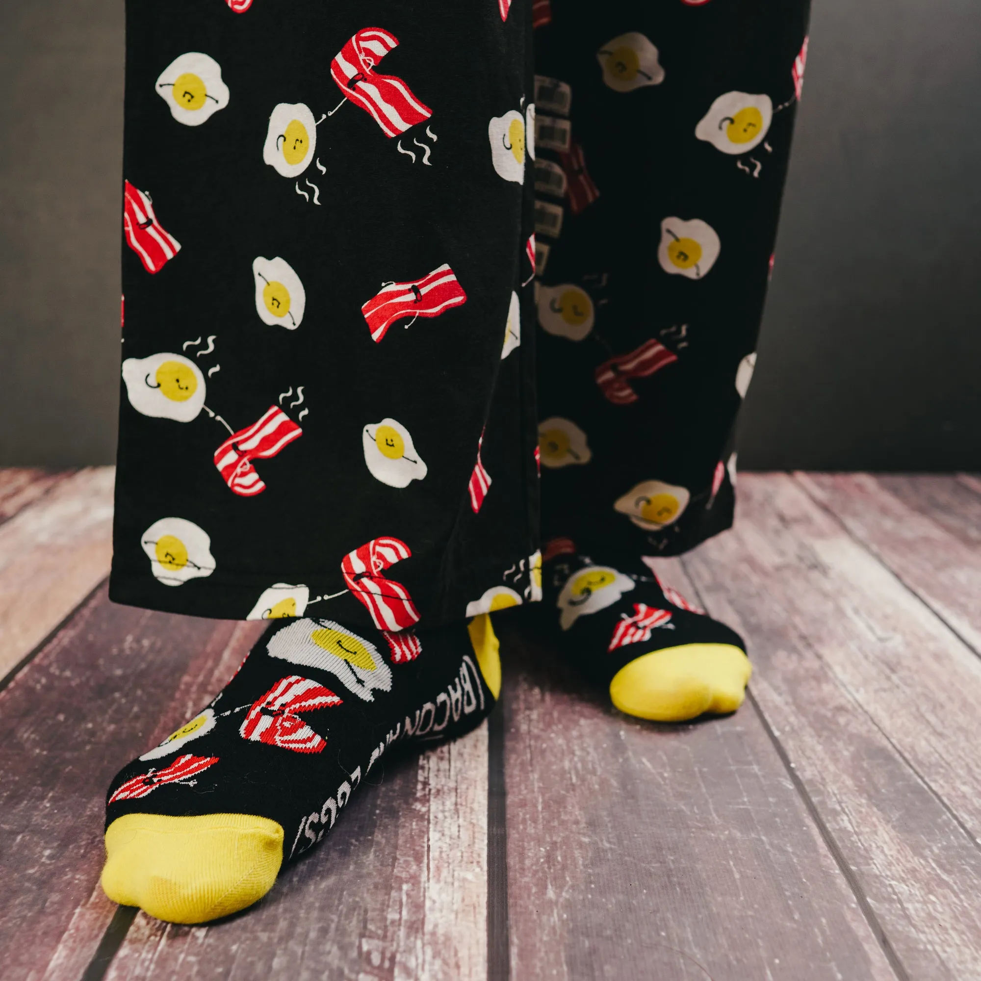Eggs and Bacon Cotton Blend Ankle Socks