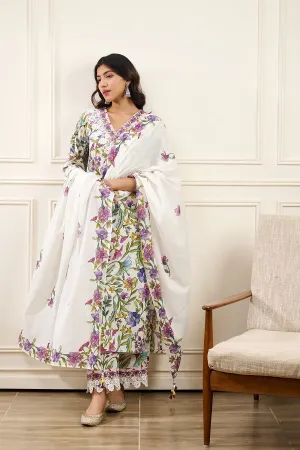 Gul-Bahaar Straight KURTA WITH PALAZZO AND DUPATTA- SET OF 3
