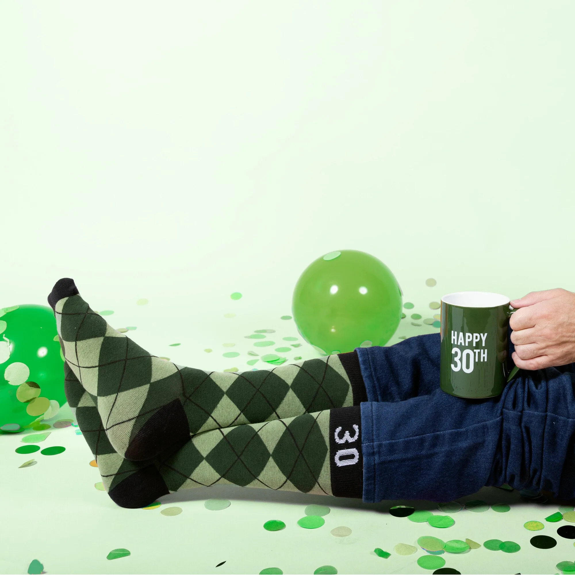Happy 30th 18 oz Mug and Sock Set