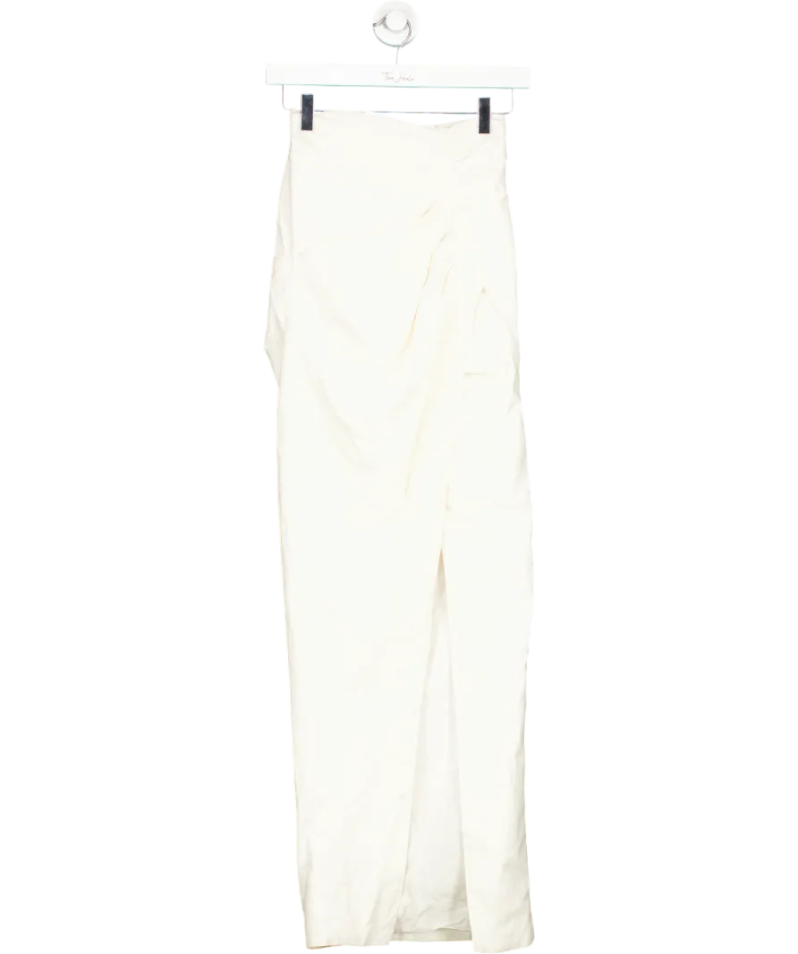 House of CB Beige Ruffled Skirt UK 6
