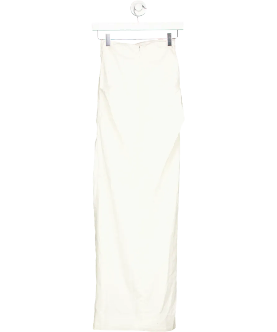 House of CB Beige Ruffled Skirt UK 6