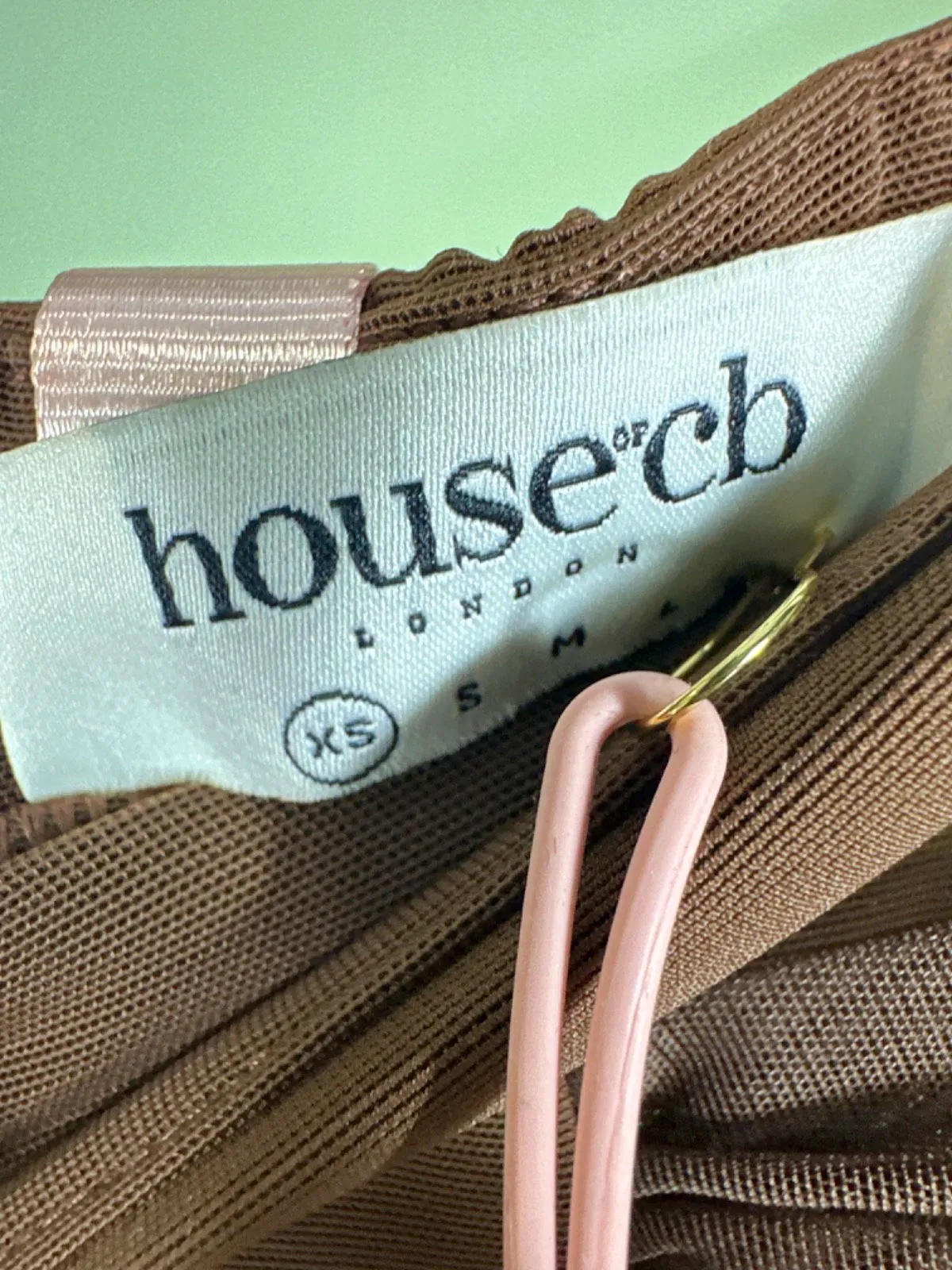 House of CB Brown Isolde Ruched Leggings UK XS