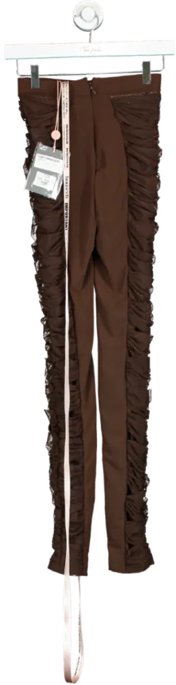 House of CB Brown Isolde Ruched Leggings UK XS