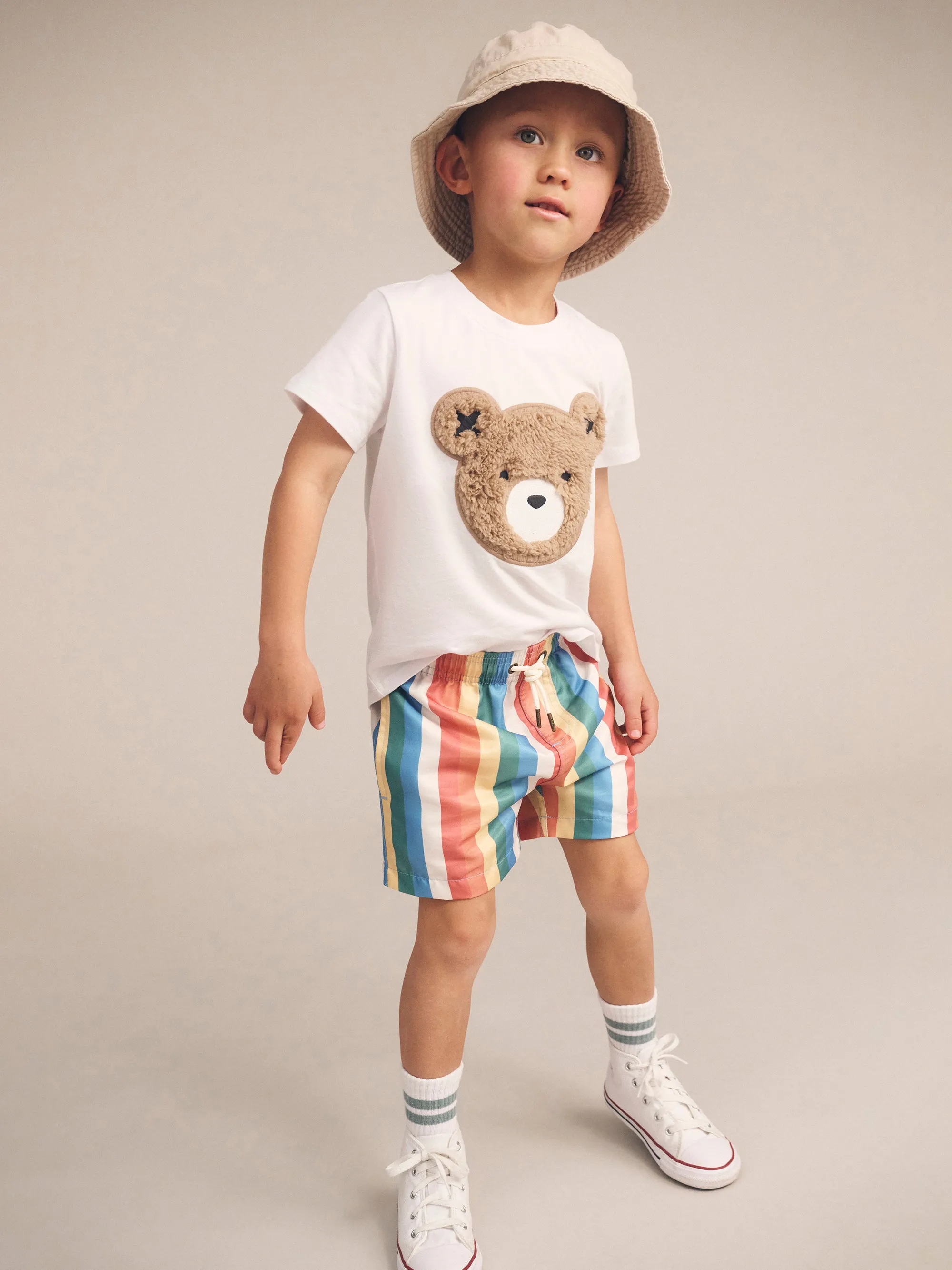 Huxbaby Rainbow Stripe Swim Short