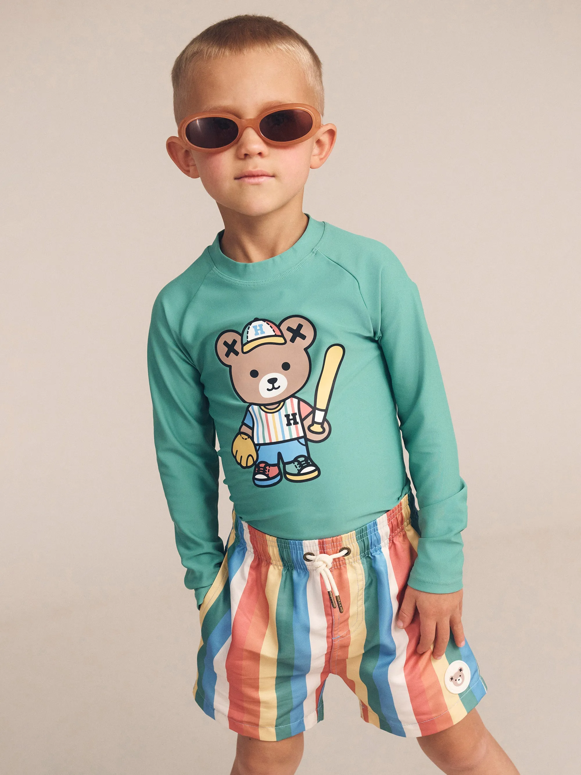 Huxbaby Rainbow Stripe Swim Short