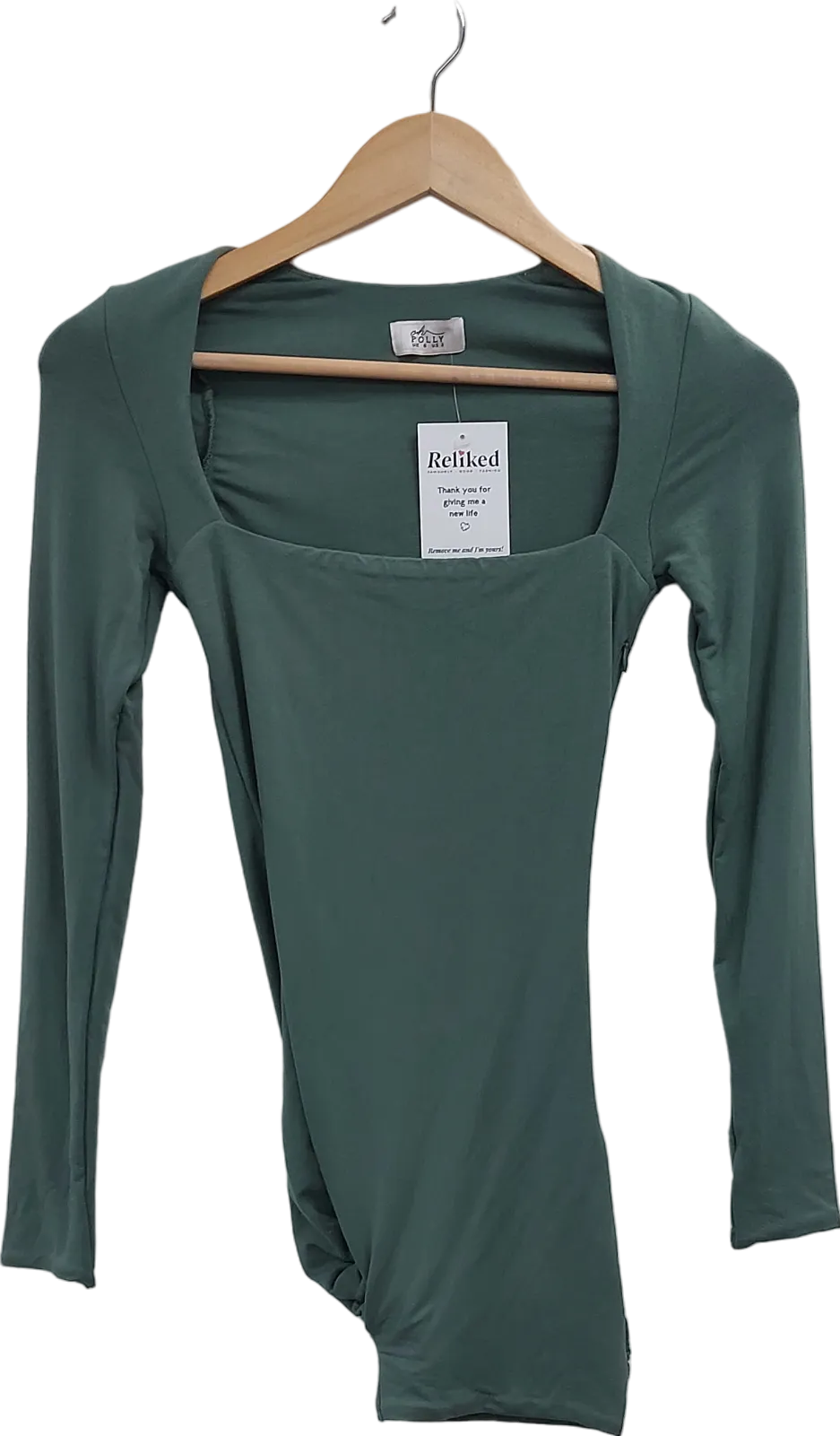 Oh Polly Green long sleeve playsuit UK 6