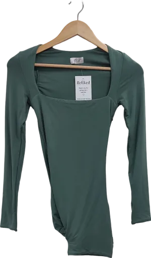 Oh Polly Green long sleeve playsuit UK 6