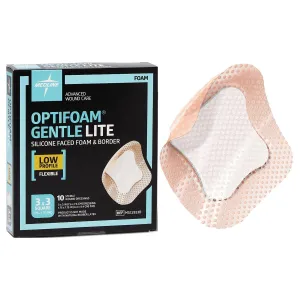 Optifoam® Gentle Lite Foam Dressing, with Border, 3" x 3"