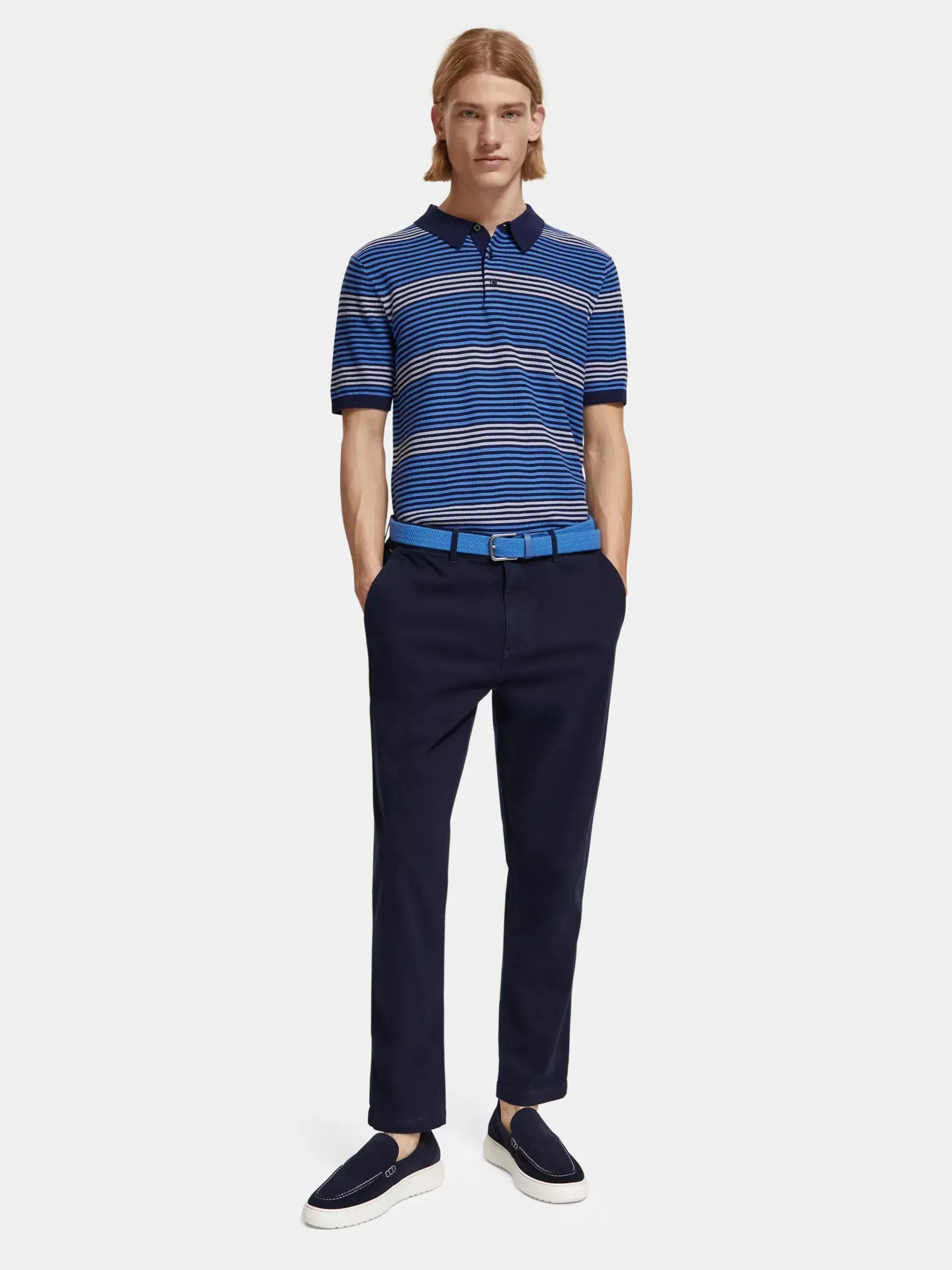 Regular-fit striped polo shirt