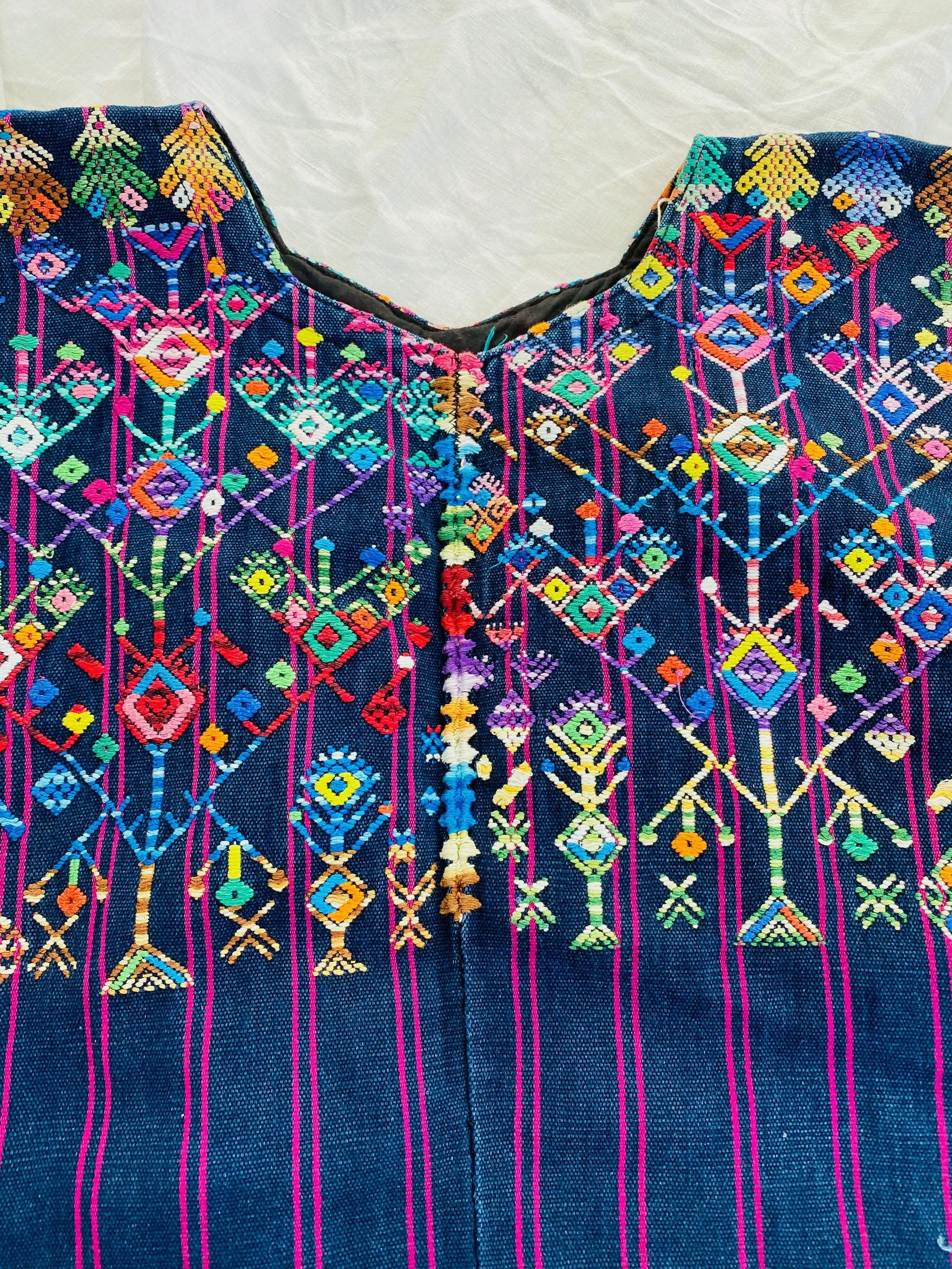 Vintage Guatemalan Huipil. Nahuala Indigo.